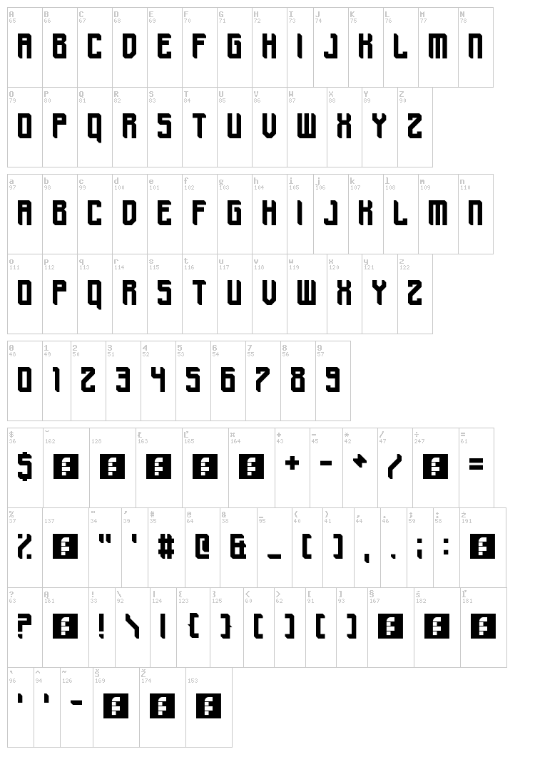 Chisholm Heliport font map